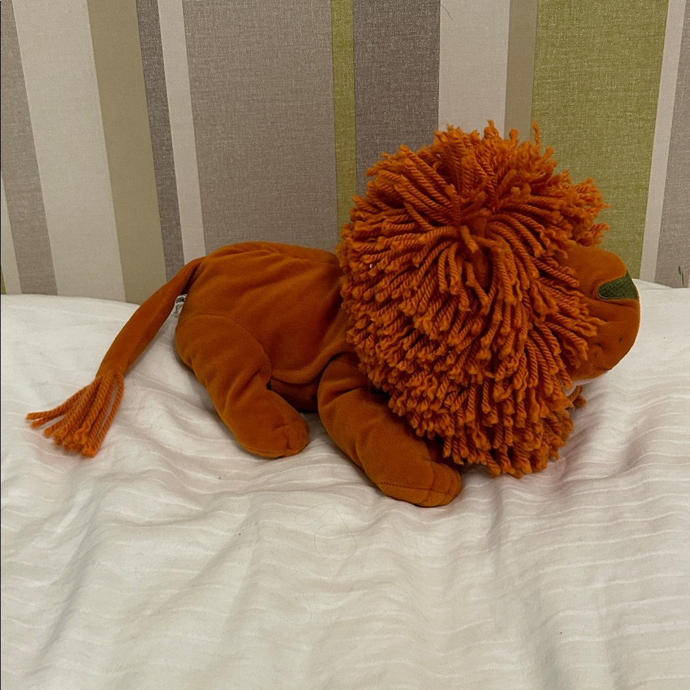 Gymboree Orange Lion Hand Puppet Plush Stuffed Toy Yarn Mane 11" (2003) - Picture 2 of 5